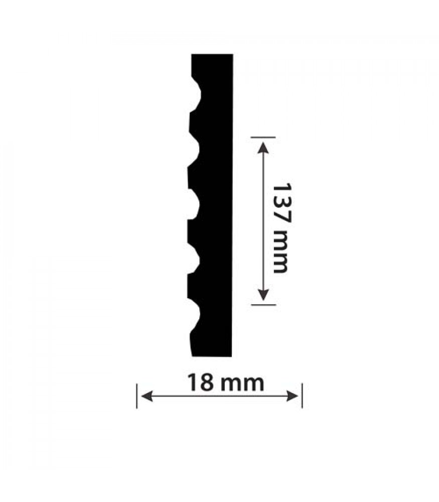 Fluted Dado Rail (measured)